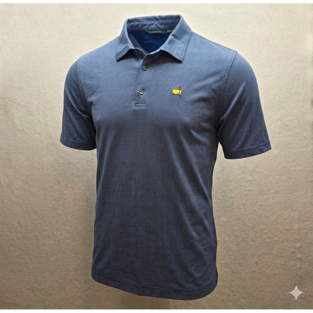 Bobby Jones Blue Men's Augusta Logo Golf Polo Short Sleeve Shirt. Size XL